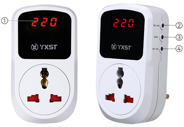 Protettore automatico di tensione Presa UK AC 220V K01UKD Visualizza l'immagine