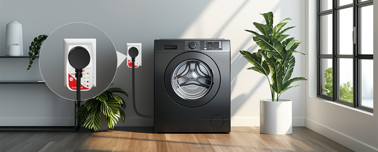 Puissance électronique Protecteur de tension pour lave-linge 1519