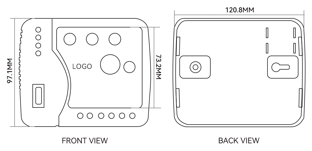 N011-120 Protector de tensión tipo cableado de 330 julios Dimensión