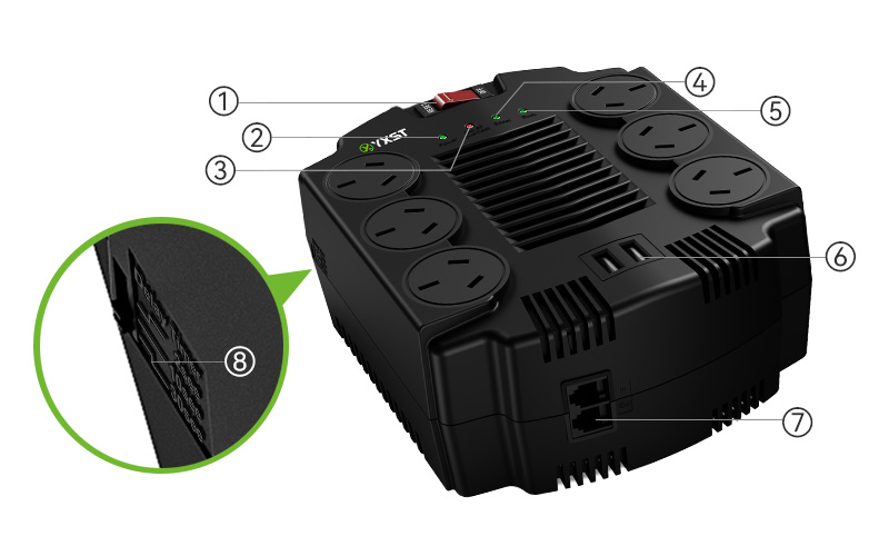 UPS Surge Protection V2205AR Instruction