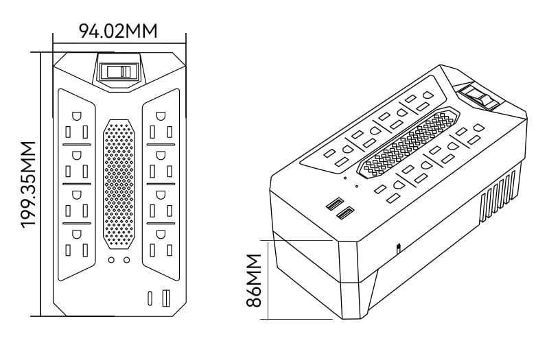 V2206 Regulador de tensión de alta calidad Dimensión